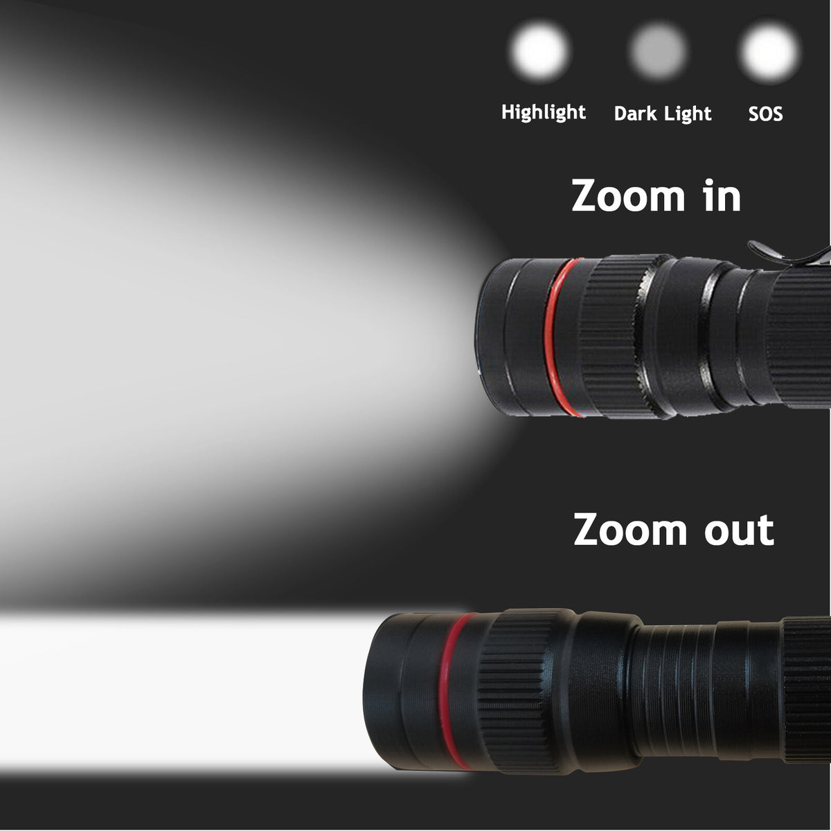 250,000 Lumens USB Rechargeable LED Mini Pen Tactical Torch Small Flashlight