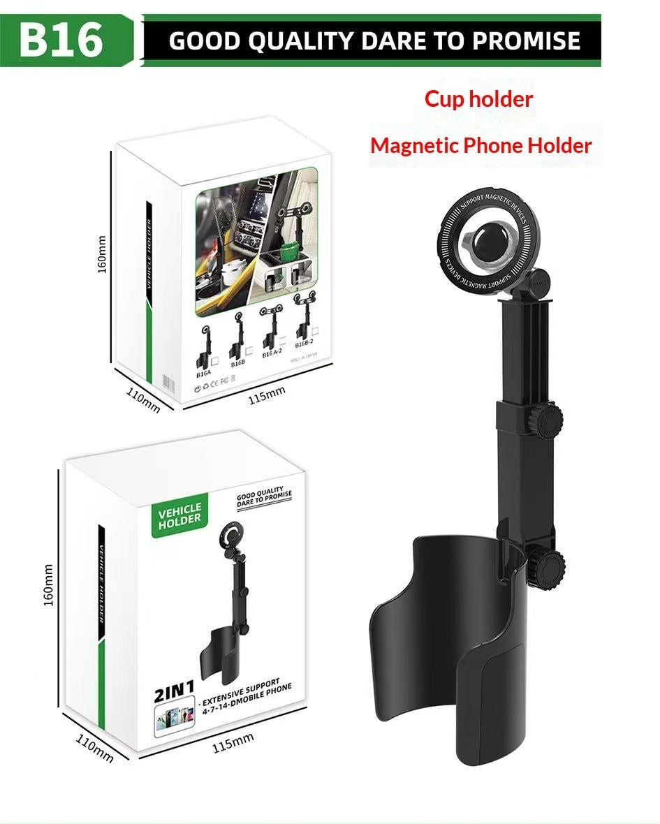 Support de carte et téléphone magnétique multifonction à 360 degrés monté sur voiture