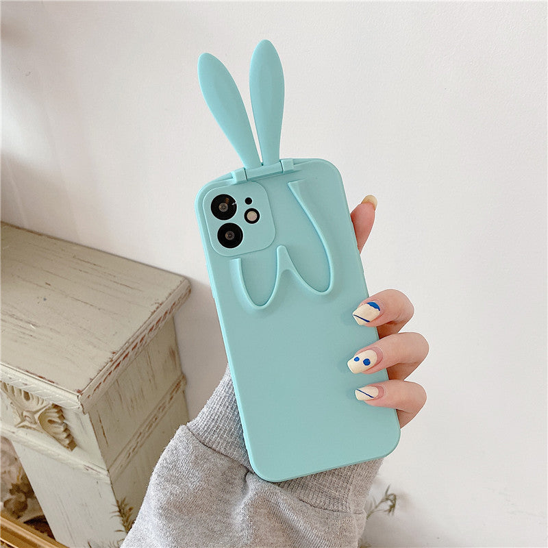 Cas de téléphone anti-goutte créative Bunny Ear Stand