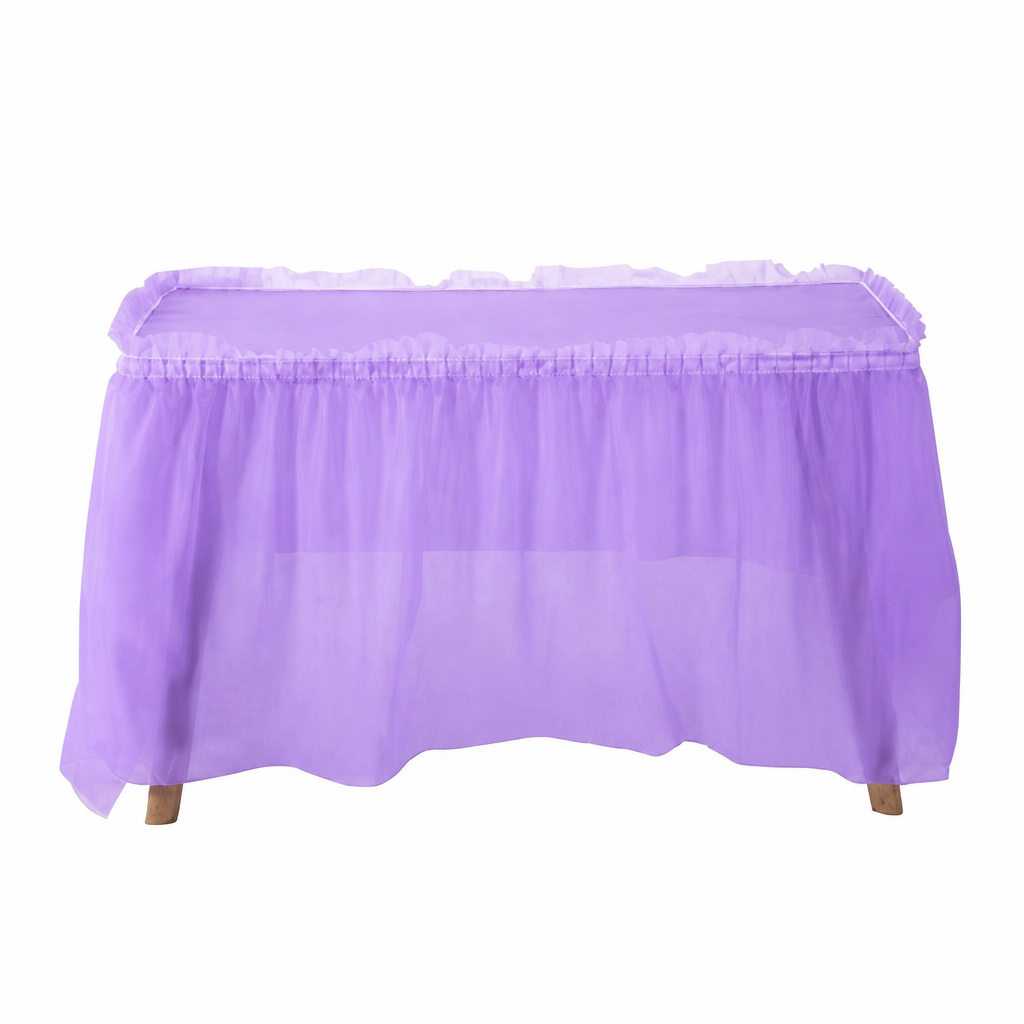 PEVA Jupe de table autocollante imperméable à l'huile-proof jetable skirting pour le mariage de fête
