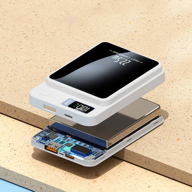 12000mAh Banque de puissance magnétique sans fil avec affichage LED