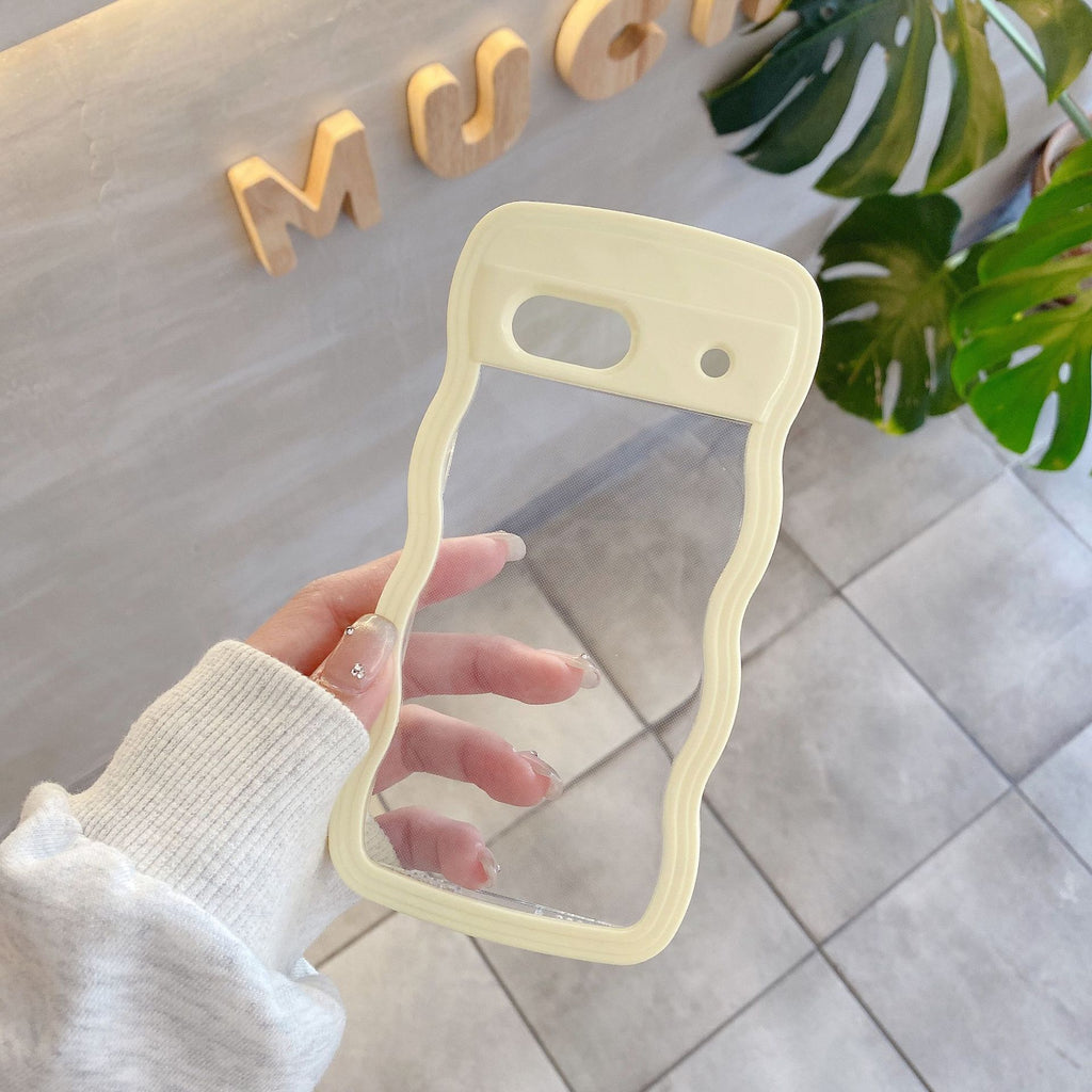 Deux-en-un Wave Shell Transparent Téléphone portable PC Couleur Hem