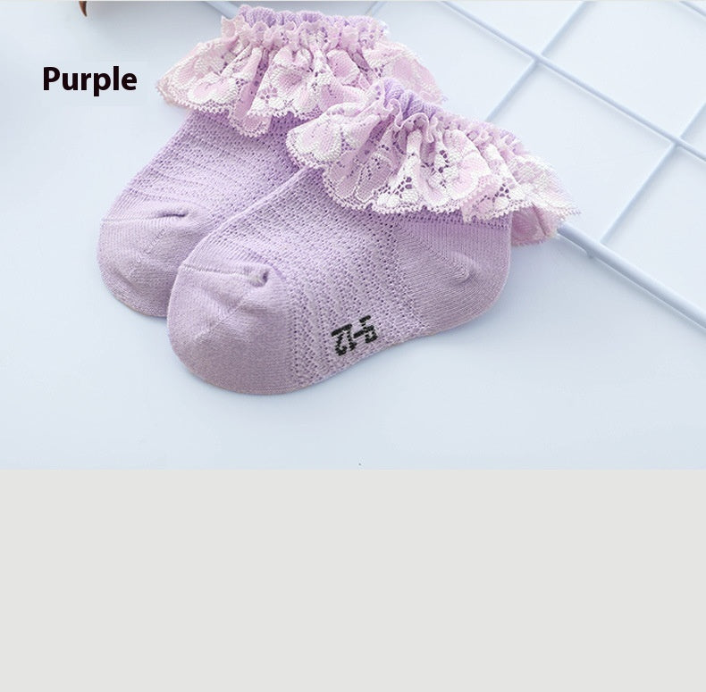 Été Filles Chaussettes en dentelle Chaussettes en dentelle