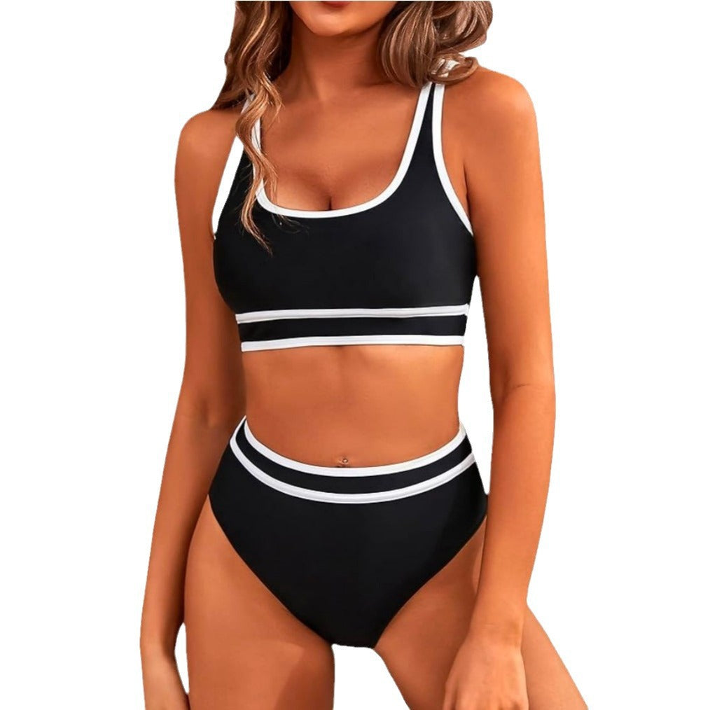 Ensemble de bikini à haute portée pour femmes Sportif à deux pièces