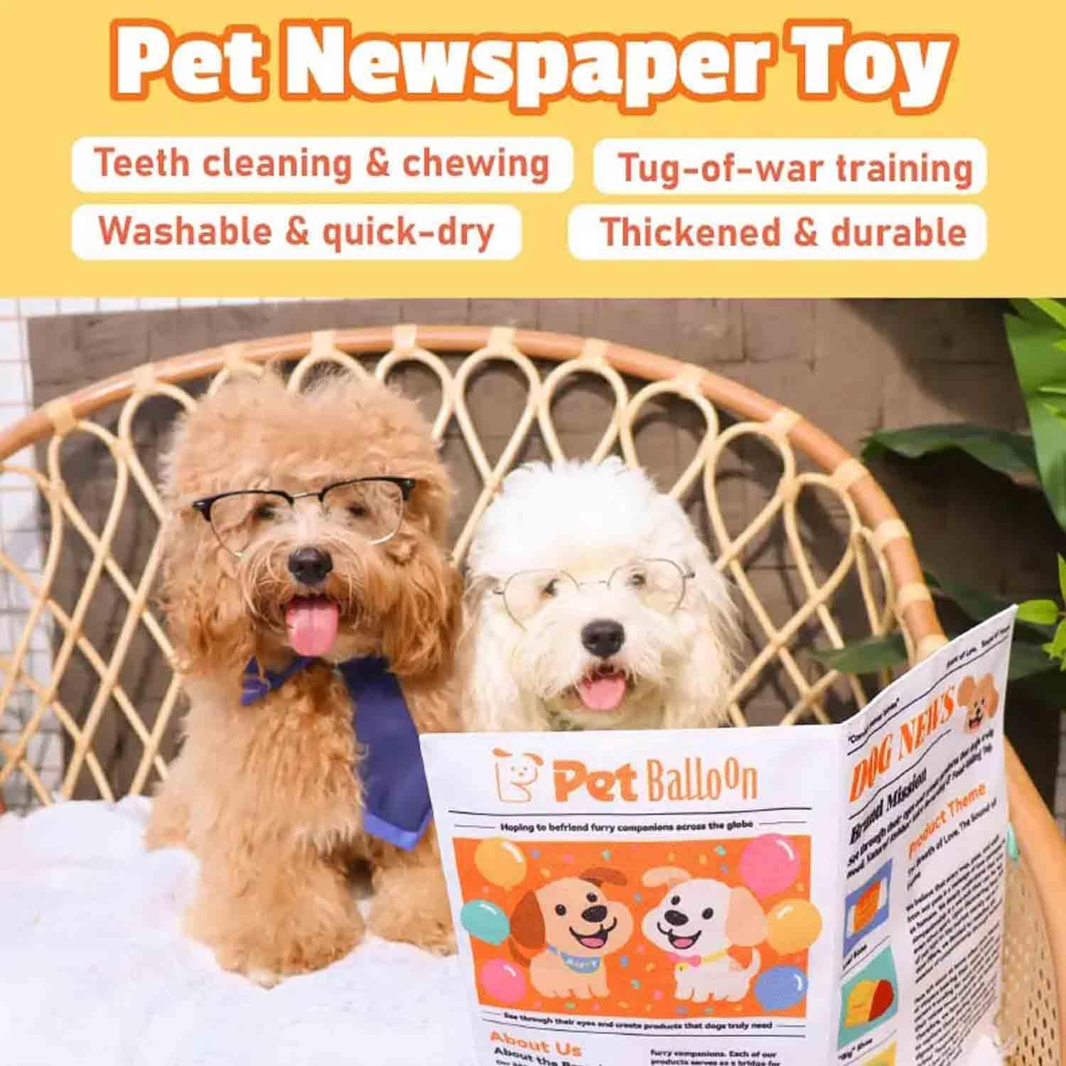 2-Pack Indestructible Jouet de chien journal