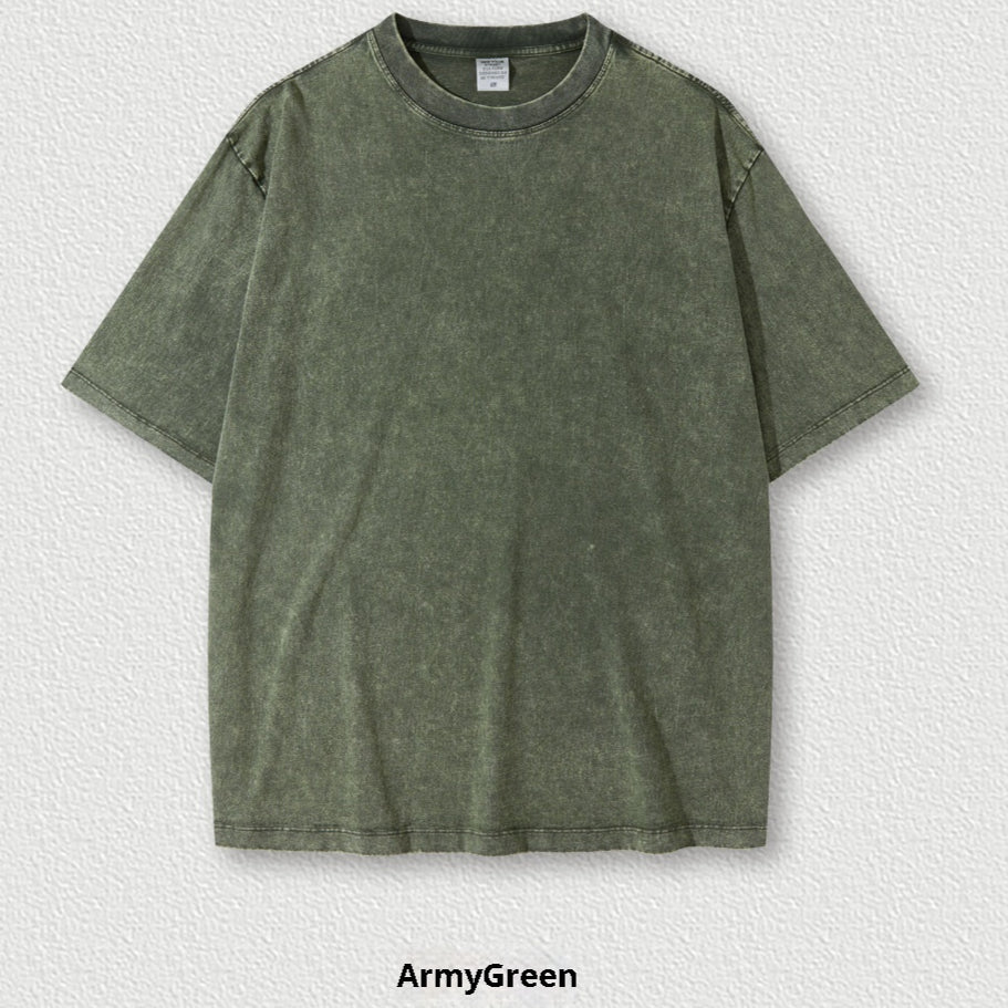 T-shirt pour enfants Batik manches courtes à col rond lavé