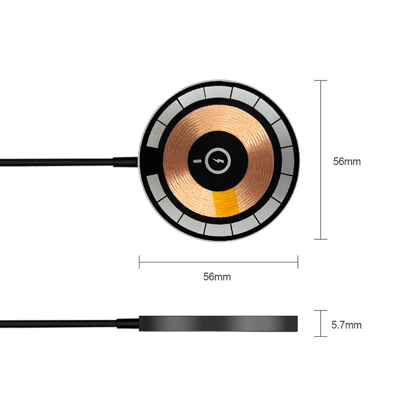 Chargeur magnétique transparent sans fil bi-en-un 15W