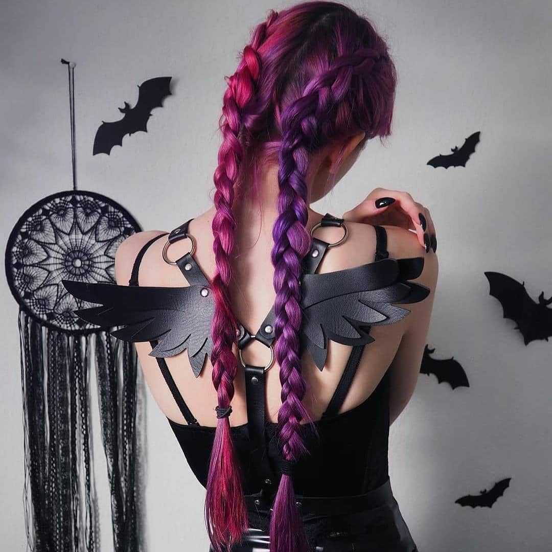 Ceinture de chaîne multicouche en cuir Angel Wings