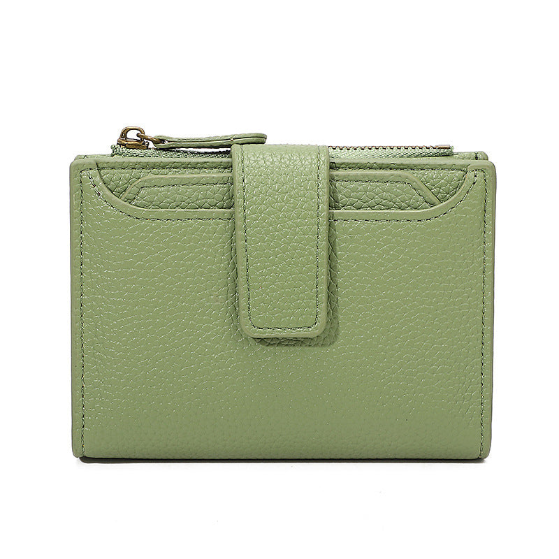 Purse fonctionnelle de pièce avec un portefeuille en cuir à anneaux pour les femmes