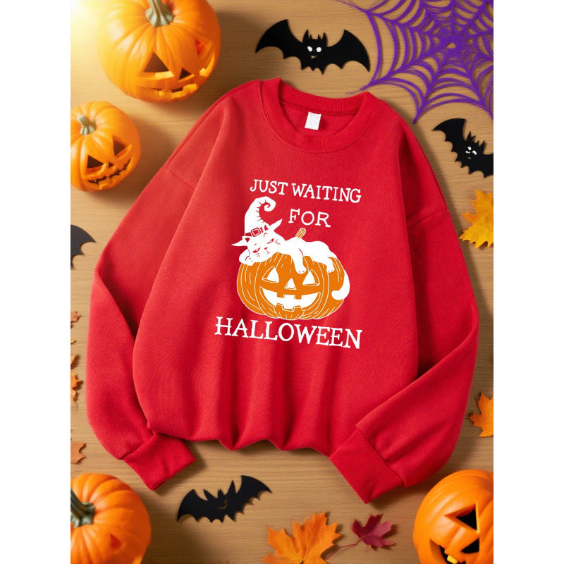 Juste attendre pour Halloween Pumpkin Design Sweats