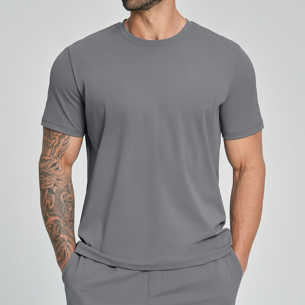 T-Shirt de fitness casual homme cou-équipage