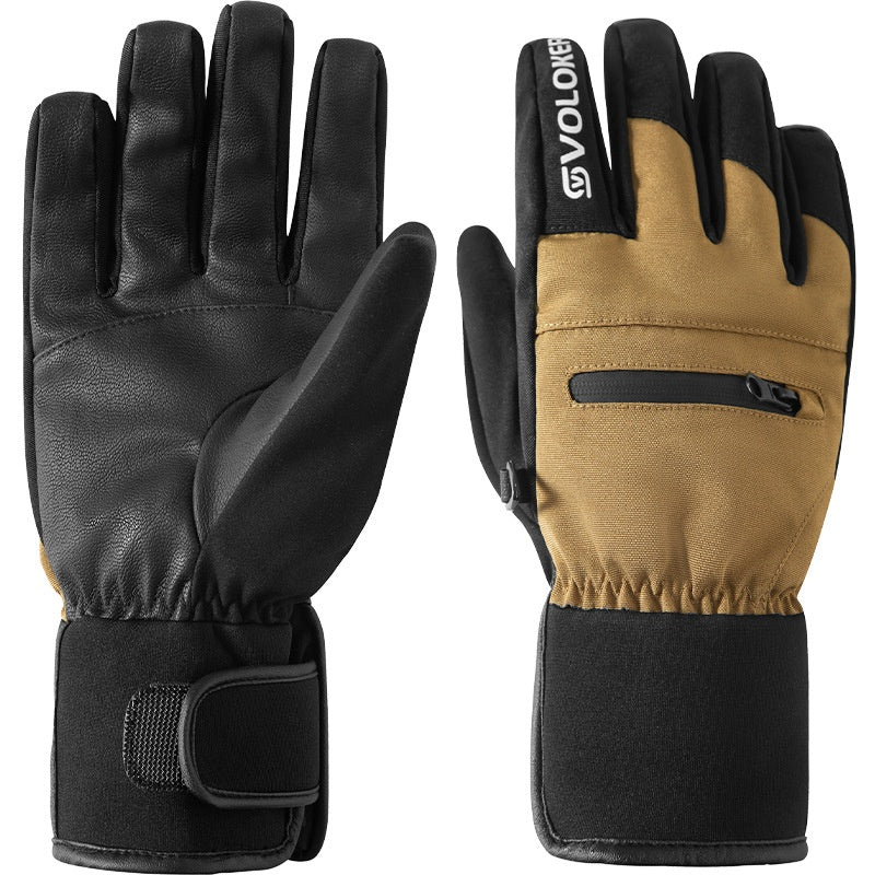 Chaud avec Velvet imperméable à l'eau Cinq gants d'écran tactile doigt