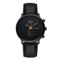 Ceinture en cuir deux yeux Ultra-fin Quartz montre homme