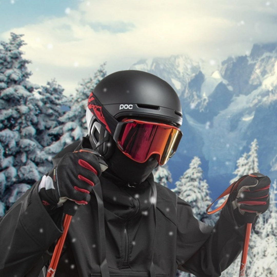 Gants de ski Double couche Anti-fog Plein Real Film Gants de ski