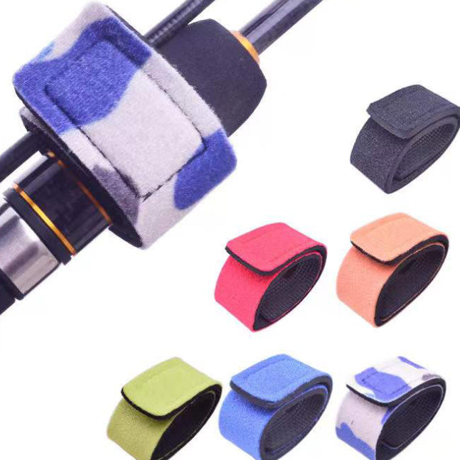 Équipement de pêche Peintre de reliure bande antidérapante Ratchet Tie vers le bas Velcro Rod Wrap Bundle Lur