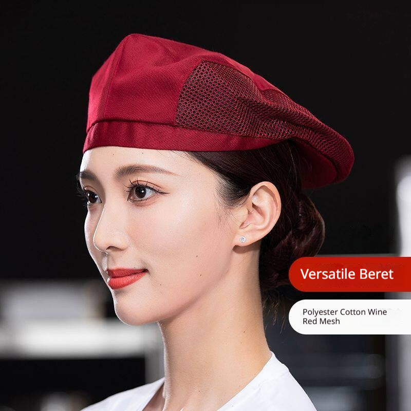 Beret de travail respirant pour le personnel de cuisine et salle à manger