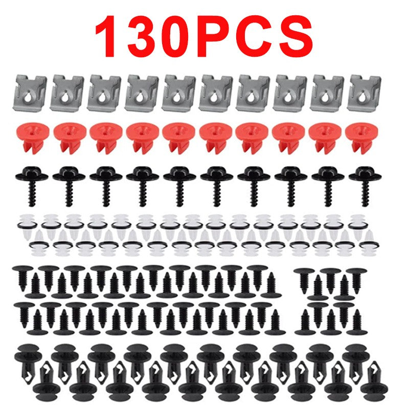 Clips 130Pcs Fit Ford Fiesta Roue Arch Splash Guard Bouclier Bumper Wing Doublure
