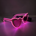 Accessoires de soirée pour femmes Lunettes de Glowing en forme de coeur
