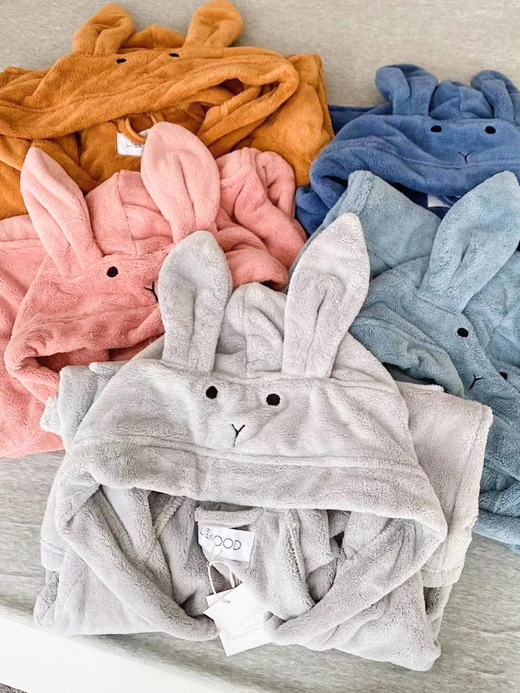 Serviette de bain à capuche de lapin