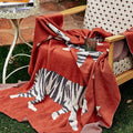 Canapé de bureau Tiger-Imprimé laine Casual Jet couverture