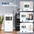 8000 BTU Climatiseur mobile pour refroidissement et déshumidification