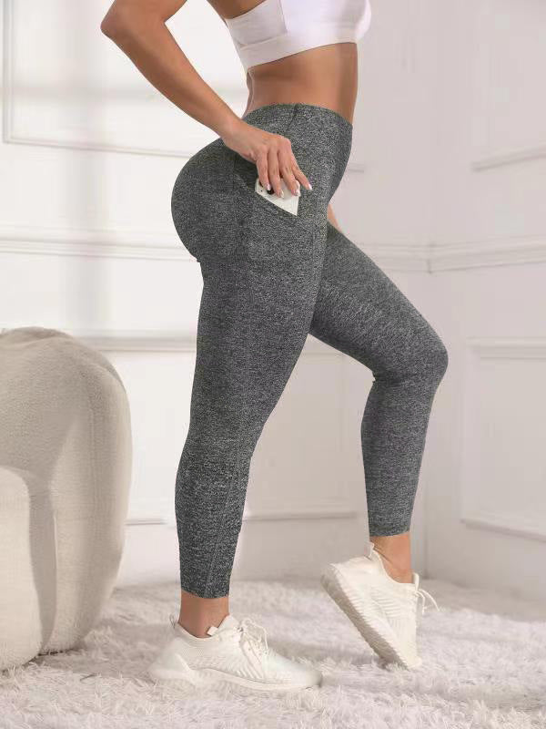 Pantalons de yoga de style européen populaires Sports de plein air Butt-Lifting Fitness Pantalons Slim High-Wais
