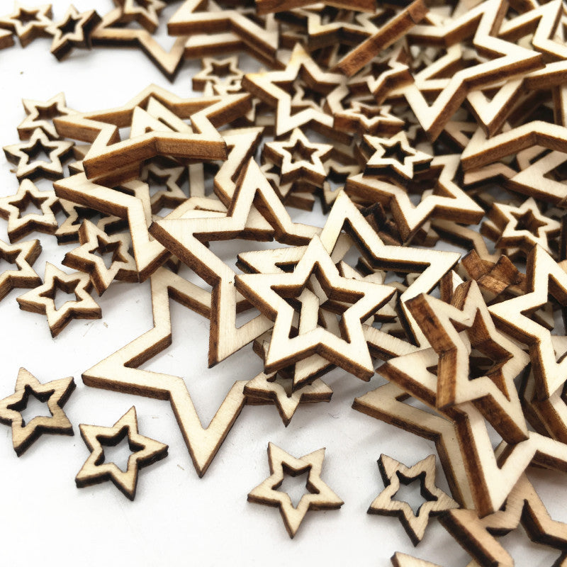 Artisanat en bois Étoile à cinq points Hollow Accessoires faits à la main