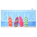 Serviette de plage en microfibre à double bord de corail