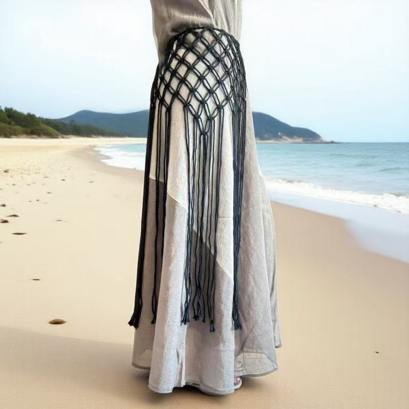 Custom Decoration Mesh Tassel Waist Cincher