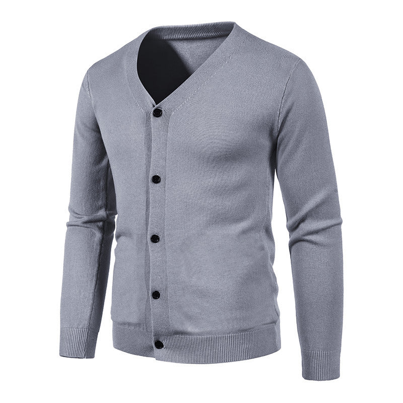 Knitwear Cardigan Knitwear Ready-Made Autum Export Wish Men's V Neck Slim Button-Down Bott