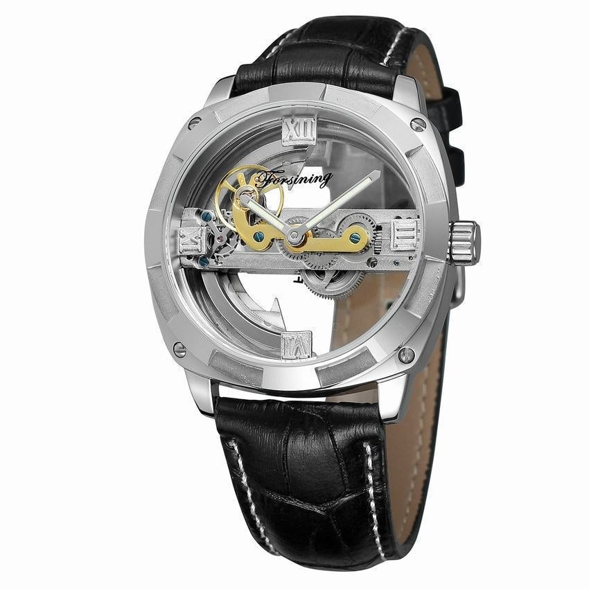Business Casual Fashion Montre Homme Imperméable Tourbillon Automatique Mécanique