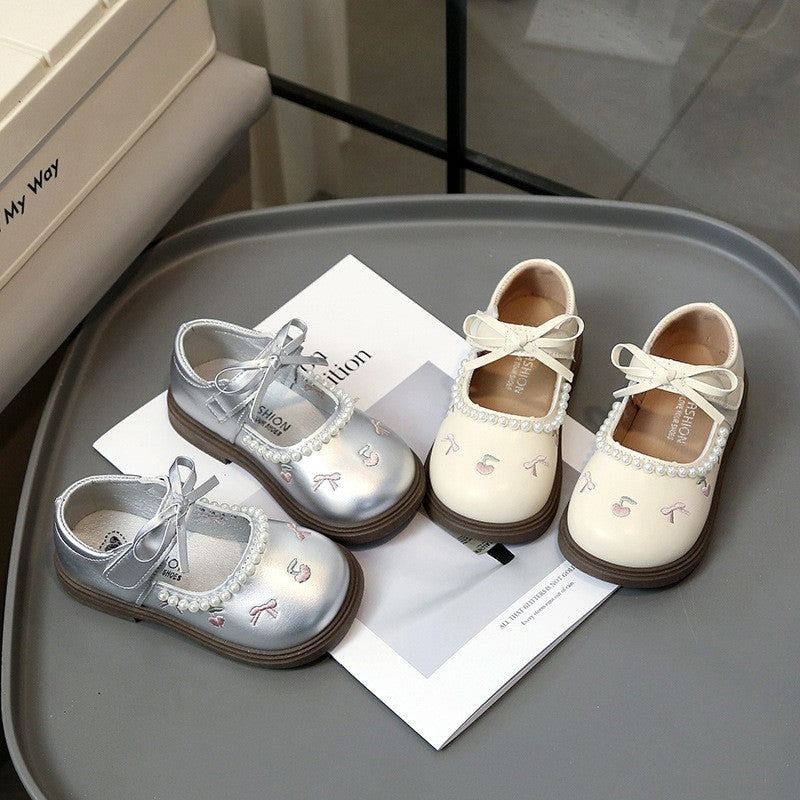 Chaussures en cuir pour filles de printemps