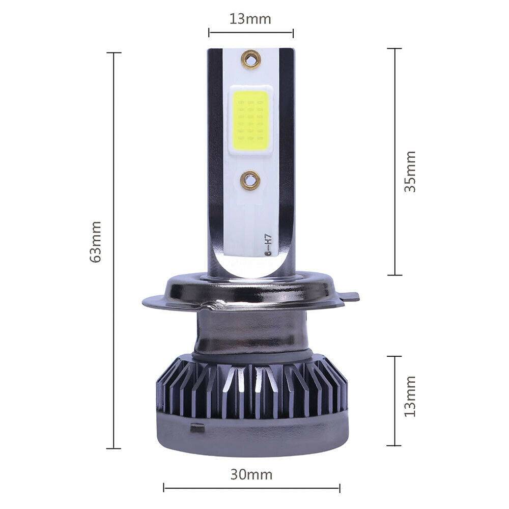 2x H7 Kit d'ampoule de phare LED High Low Beam 8000K Super Blue 26000LM Ampoule