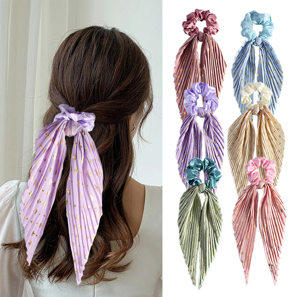 Cute en soie Ponytail cheveux Loop bande de cheveux Accessoires de cheveux