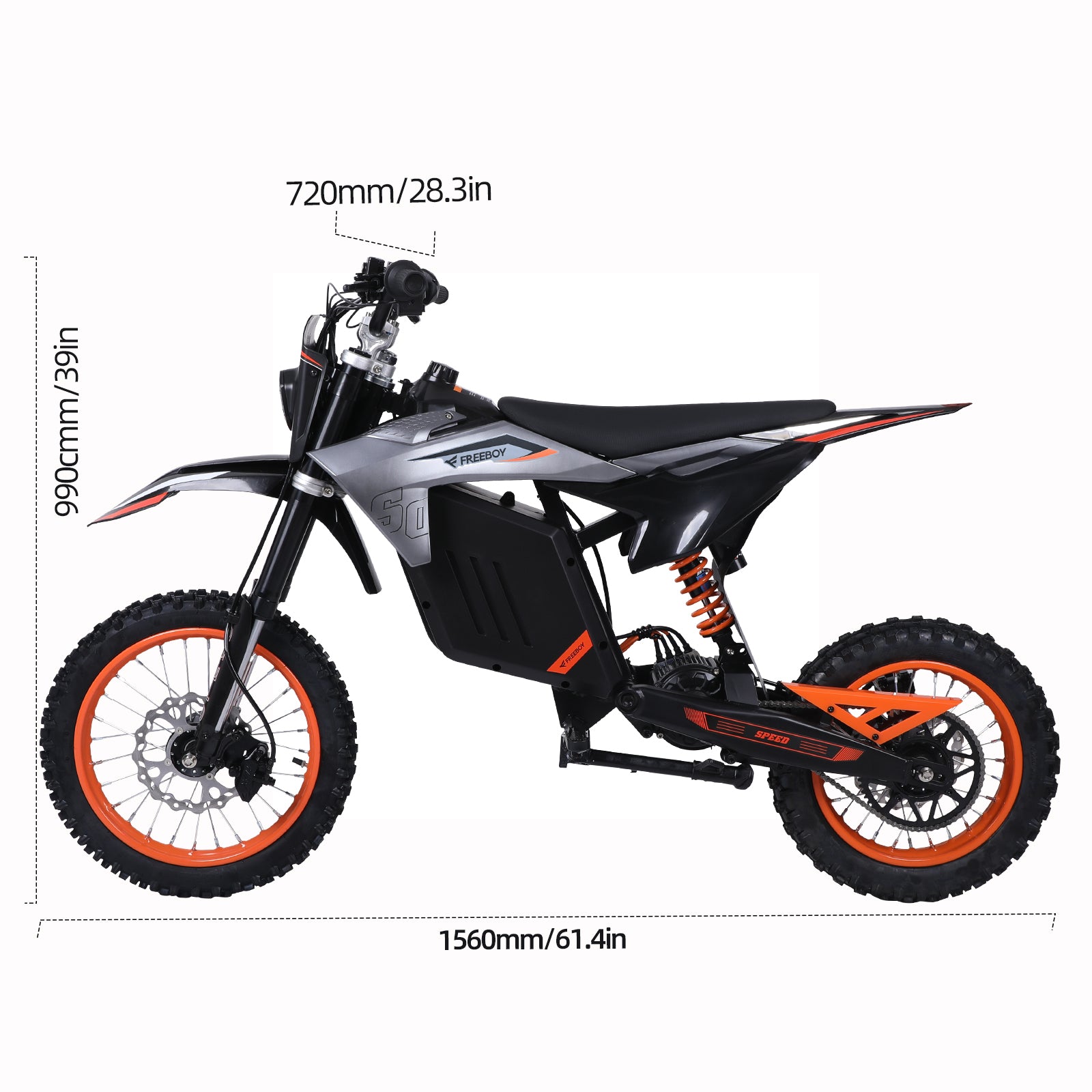 Y88 14 pouces Roue hors route moto électrique avec moteur de puissance 3000W