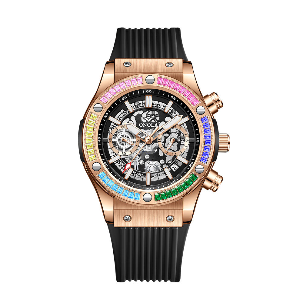 Men's Multi-function Waterproof Quartz Watch