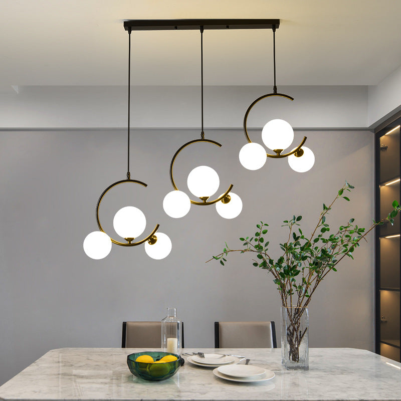 Pendentif en verre Globe léger élégant et créatif Chandelier pour les bars et les magasins