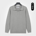 Chemise à manches longues à rayures pour hommes Polo