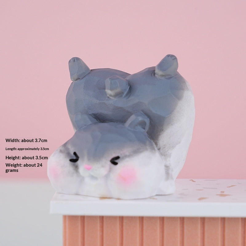 Creative Animal Hamster Resin Decorative Ornament