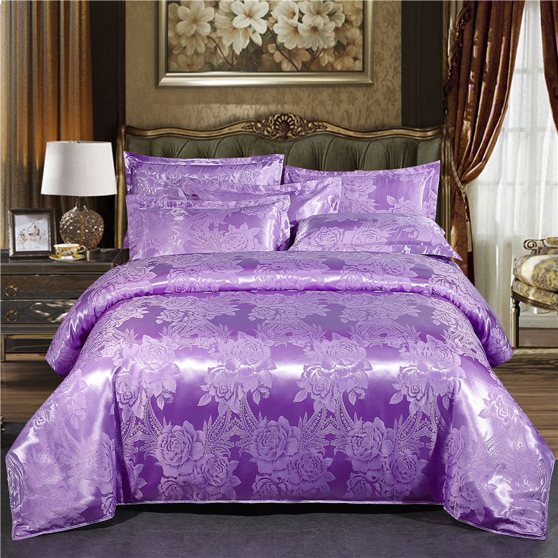 Couverture de courtepointe Jacquard européenne simple et double soie