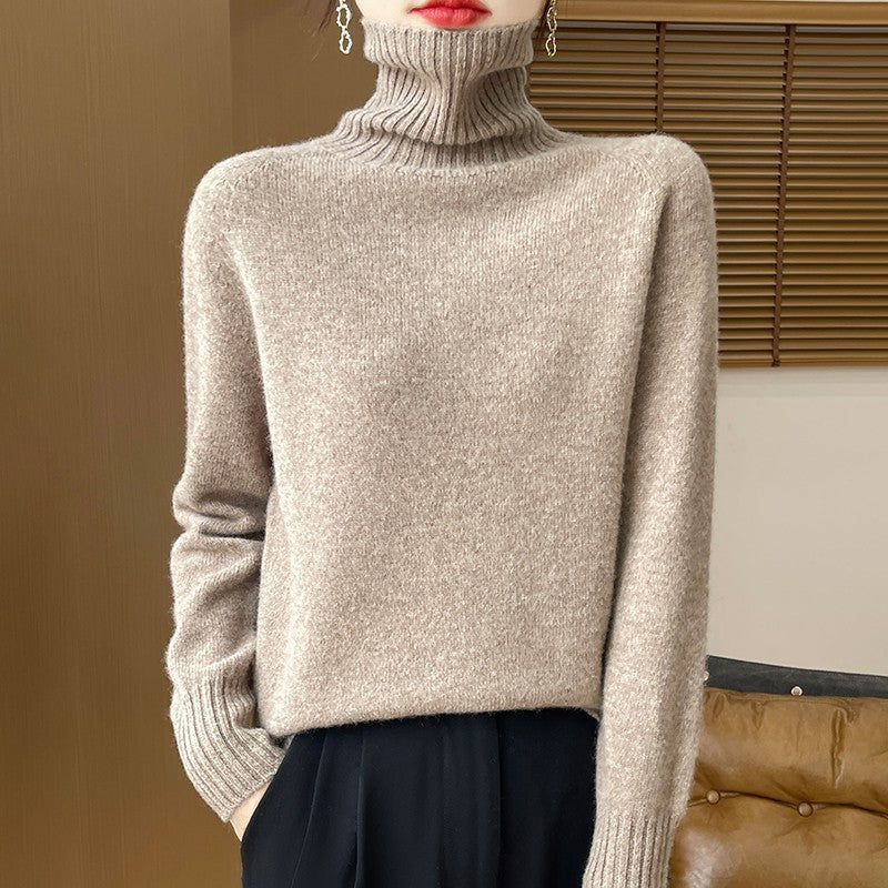 Chandail tricoté Pull à manches longues en couleur solide