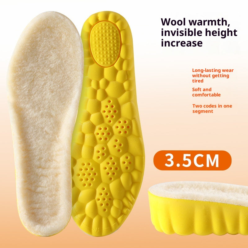 Sweat Respirant Absorbant Amortisseur Confortable Soft Bottom Drooping Laine Semelle intérieure