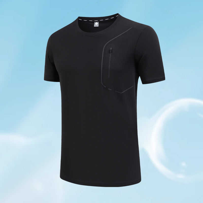 Ice-silk Respirant col rond Hommes Haut