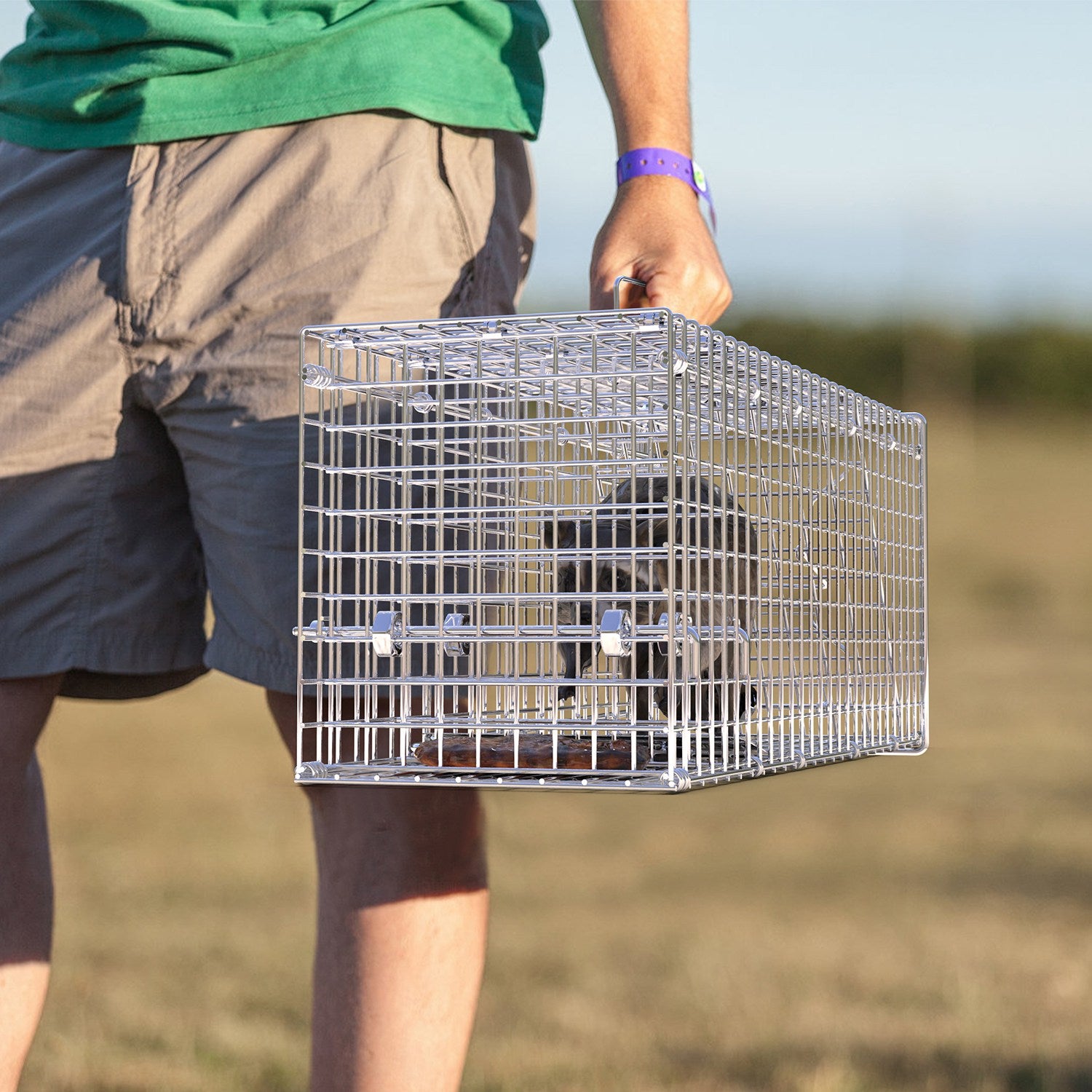 1Pc 25.59Inch Trap d'animaux vivants et humains pour la cage d'été de printemps