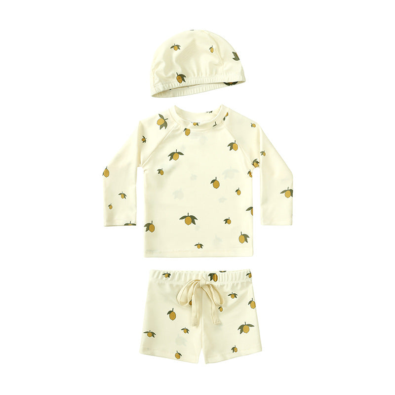 Maillot de bain à manches longues pour enfants d'été à deux manches Instagram-Style
