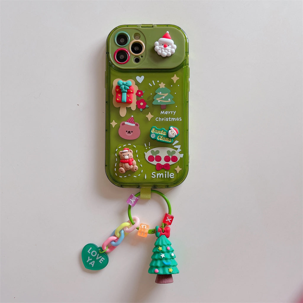 Caricature en trois dimensions Christmas Reindeer Contact Lens Phone Case