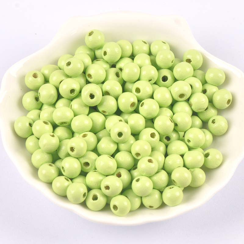 Accessoires de couleur de perles en bois