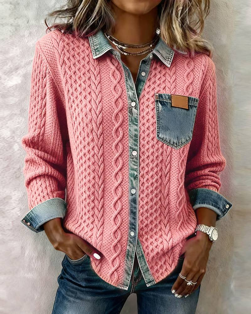 Chemise de Denim de style européen et américain pour femmes