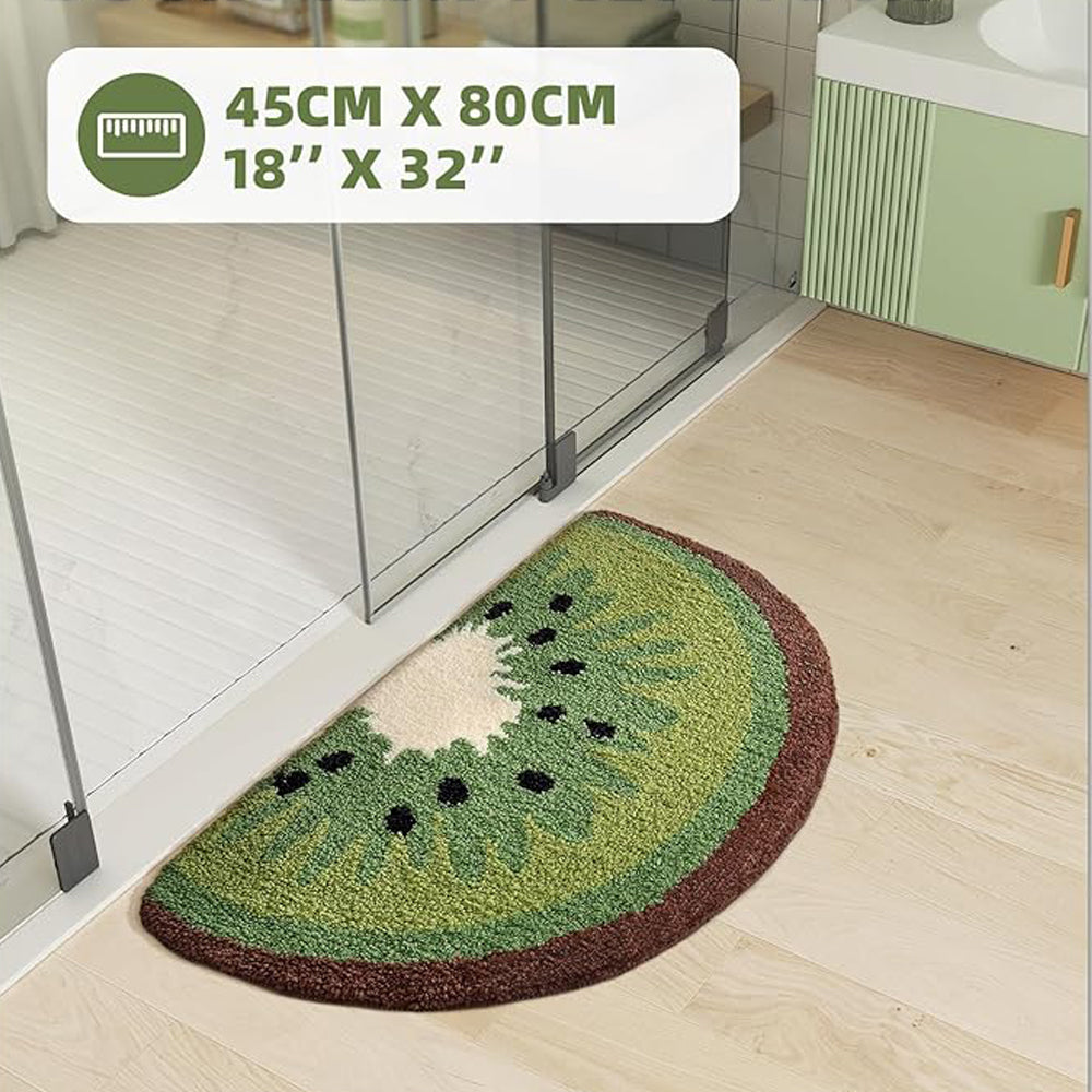 Baignoire Kiwi Fruit Mats mignons Rugs de salle de bains