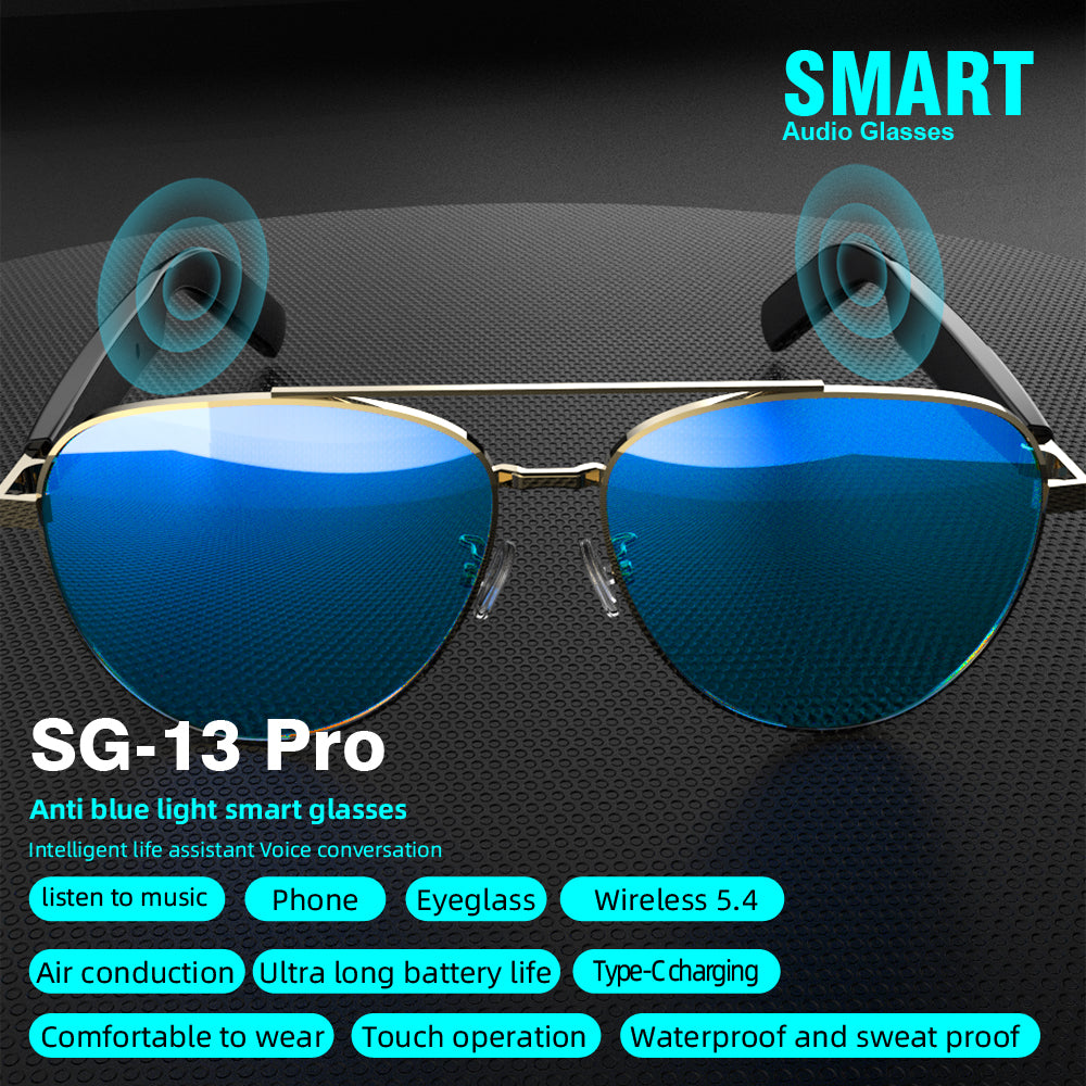 Smart Glass Smart Eyewear Étape dans le monde Verres résistants aux UV haute définition HIFI S